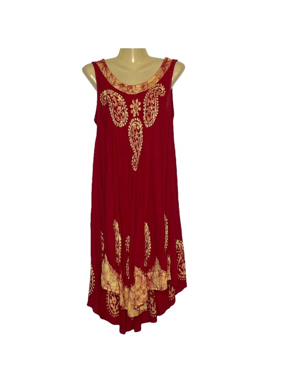 S. R. Fashion Women's Free Size Flowy Summer Dress Paisley Gauze Vacation Resort